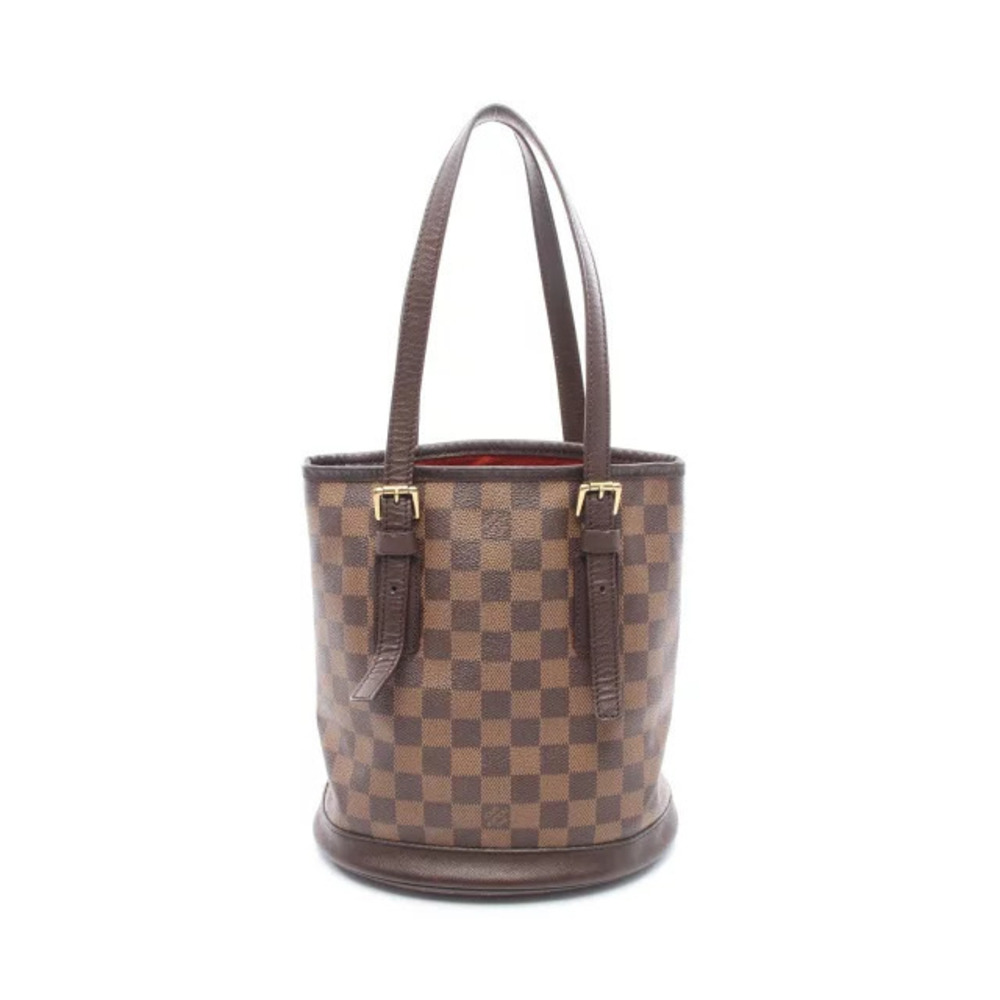 Louis Vuitton Mare Damier Ebene Brown Tote Bag Canvas Leather Brown